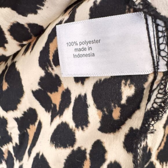 Lane Bryant Leopard Cheetah Animal Print Bell Ruffle Sleeve Top Plus Size 14/16 - Picture 6 of 9